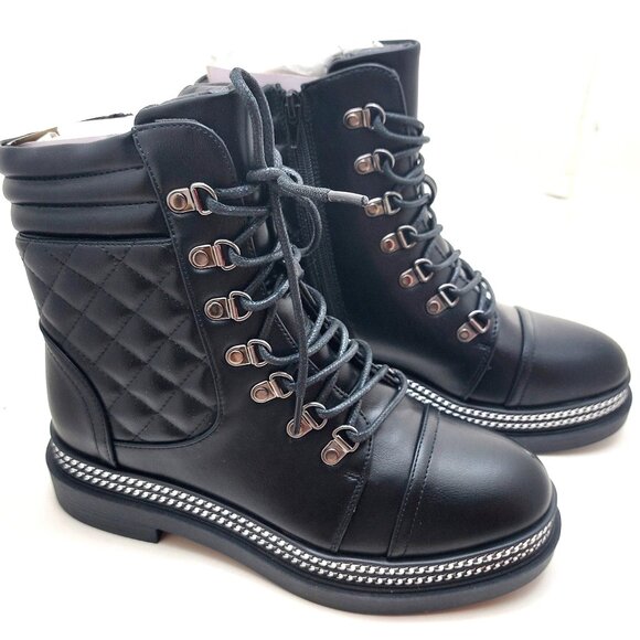 New York & Company Women's Katelynn Bootie Casual, Lace Up, Round Toe - Size 8 - Picture 1 of 15